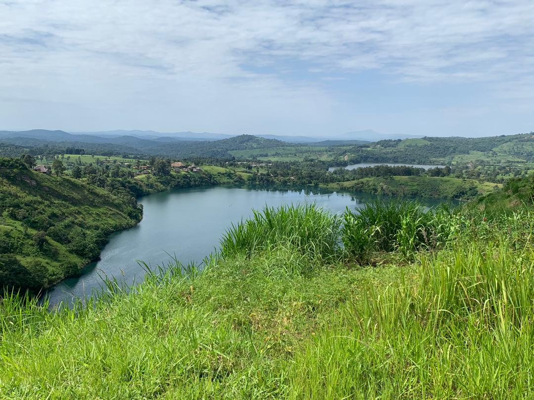 One of the crater lakes in the Kasenda craters